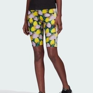 adidas ORIGINALS CYCLING SHORTS FLORAL MULTI RETRO VINTAGE NWT SZ medium